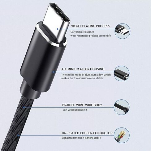 3FT Micro USB to USB-C Cable, USB 2.0 Type C to USB Micro B 5 Pin Charging Cord Braided Support OTG Charge & Sync Compatible with Samsung Galaxy S7 S6 J7 Note 5 Kindle, USB-C to USB Micro Cable in Saudi Arabia