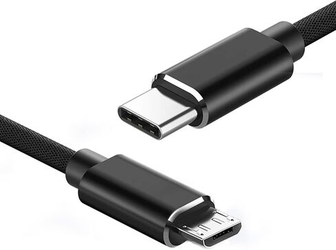 3FT Micro USB to USB-C Cable, USB 2.0 Type C to USB Micro B 5 Pin Charging Cord Braided Support OTG Charge & Sync Compatible with Samsung Galaxy S7 S6 J7 Note 5 Kindle, USB-C to USB Micro Cable in Saudi Arabia