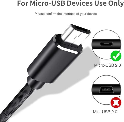 3FT Micro USB to USB-C Cable, USB 2.0 Type C to USB Micro B 5 Pin Charging Cord Braided Support OTG Charge & Sync Compatible with Samsung Galaxy S7 S6 J7 Note 5 Kindle, USB-C to USB Micro Cable in Saudi Arabia
