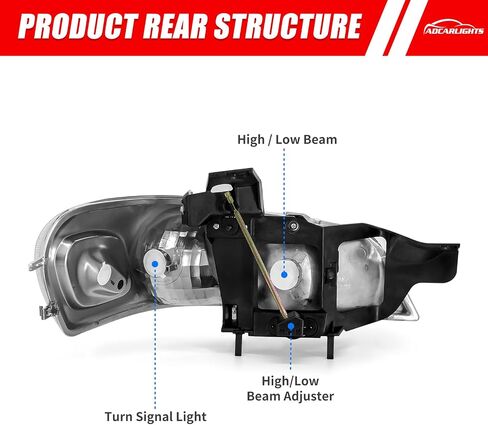 مجموعة المصابيح الأمامية متوافقة مع 1997-2005 Chevy/Chevrolet Venture /97-04 Oldsmobile Silhouette/1999-2005 Pontiac Montana Chrome استبدال المصابيح الأمامية العاكسة الكهرمانية in Kuwait
