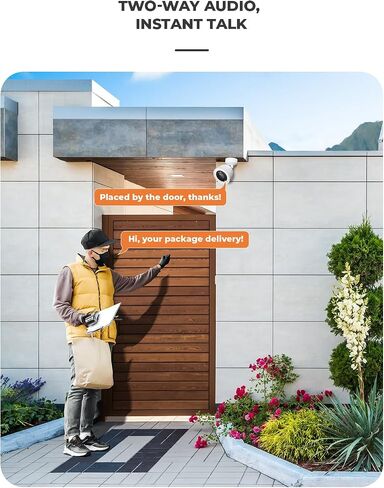 PoE Outdoor Wired Security Camera System, 4K 8CH NVR with 2TB HDD, 6Pcs 4MP IP Surveillance Camera, F1.0 Color Night Vision, Human/Vehicle Detection, IP67 Weatherproof, 2-Way Talk (N2806) in Saudi Arabia
