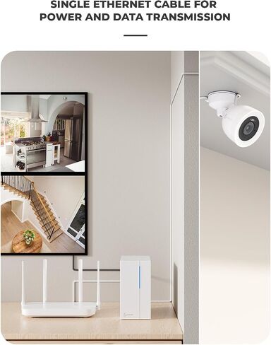 PoE Outdoor Wired Security Camera System, 4K 8CH NVR with 2TB HDD, 6Pcs 4MP IP Surveillance Camera, F1.0 Color Night Vision, Human/Vehicle Detection, IP67 Weatherproof, 2-Way Talk (N2806) in Saudi Arabia