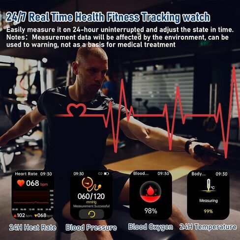 ساعات ذكية للرجال والنساء متوافقة مع نظام Android iOS، شاشة لمس كاملة 1.9 بوصة عالية الدقة لتتبع اللياقة البدنية، مراقب معدل ضربات القلب، ساعة تعقب رياضية أكثر من 50، مقاومة للماء IP67 in Saudi Arabia