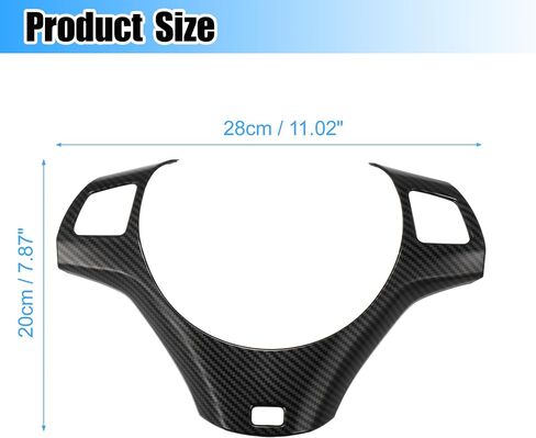 X AUTOHAUX ABS Plastic Interior Steering Wheel Cover Trim for BMW E90 3Series 2005-2012 Inner Decoration Auto Accessories Carbon Fiber Pattern Black in Saudi Arabia