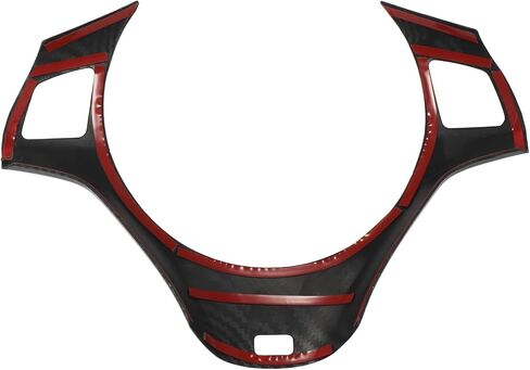 X AUTOHAUX ABS Plastic Interior Steering Wheel Cover Trim for BMW E90 3Series 2005-2012 Inner Decoration Auto Accessories Carbon Fiber Pattern Black in Saudi Arabia