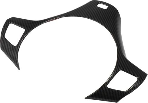 X AUTOHAUX ABS Plastic Interior Steering Wheel Cover Trim for BMW E90 3Series 2005-2012 Inner Decoration Auto Accessories Carbon Fiber Pattern Black in Saudi Arabia
