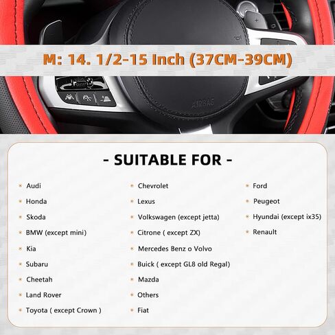 AUTOYOUTH Microfiber Leather Steering Wheel Cover 15 inch Universal Fit for Car, Truck, SUV, Van, Breathable Long-lasting Anti-Slip Safety Comfortable Car Steering Wheel Cover for Men Women, Gray in Saudi Arabia