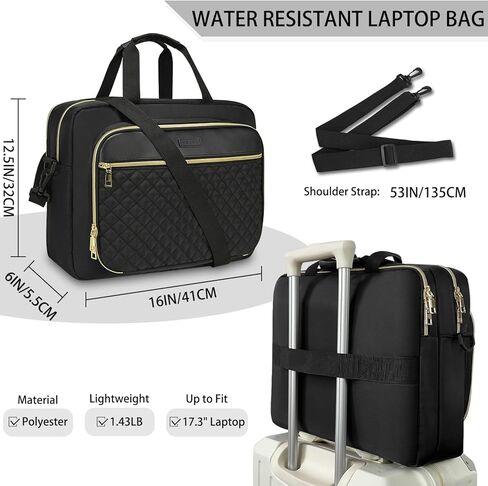 17.3 Inch Laptop Bag - Premium Briefcase for Men Women, Shoulder Messenger Bag for Office Travel Business College in Saudi Arabia
