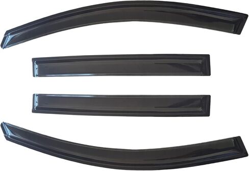 4 Pieces Tape-on Extra Durable Rain Guards Fit for 2018-2022 GMC Terrain,Window Deflectors,Window Visors 94812 (Smoke Black) in Saudi Arabia