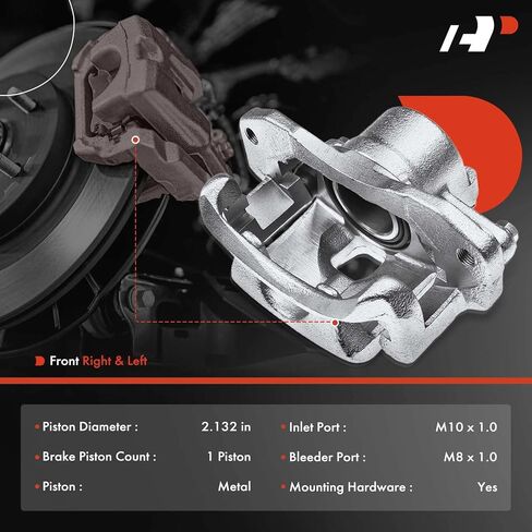 A-Premium Disc Brake Caliper Assembly with Bracket Compatible with Select Mazda Models - Protege 1999 2000 2001 2002 2003, L4 1.6L - Front Left Driver Side in Saudi Arabia