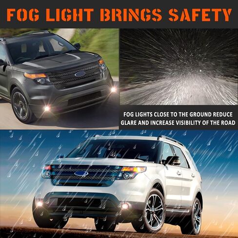 Fog Lights Fit for 2011 2012 2013 2014 2015 Ford Explorer with H11 12V 55W Halogen Bulbs (clear lens) in Kuwait