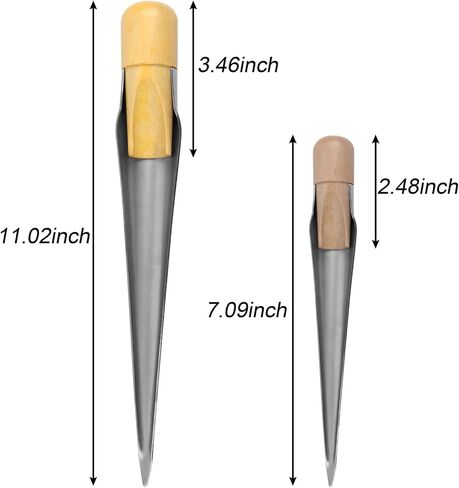 JSHANMEI Stainless Steel Splicing FID Spikes with Wood Handle Marine Rope Splicing Spikes FID Sanded Smooth Beech Wood Handle for Line Wire Accessories 7inch 11inch in Saudi Arabia
