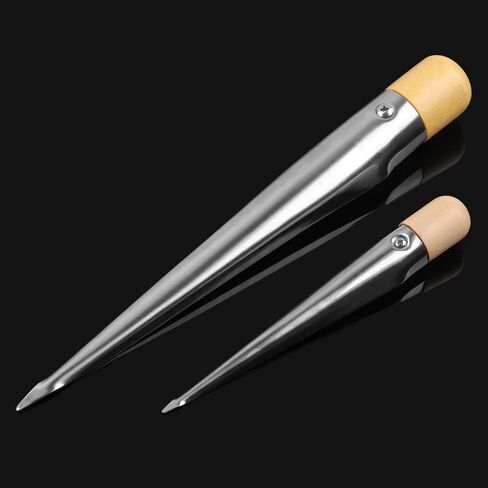 JSHANMEI Stainless Steel Splicing FID Spikes with Wood Handle Marine Rope Splicing Spikes FID Sanded Smooth Beech Wood Handle for Line Wire Accessories 7inch 11inch in Saudi Arabia