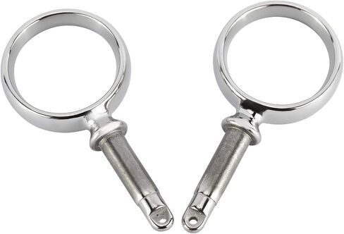 NovelBee 2pcs of 316 Stainless Steel Round Boat Oarlock Socket Side Mount Rowlock Paddle Brackets (Horn I.D:2") in Saudi Arabia