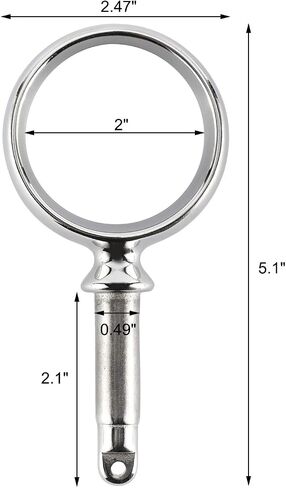 NovelBee 2pcs of 316 Stainless Steel Round Boat Oarlock Socket Side Mount Rowlock Paddle Brackets (Horn I.D:2") in Saudi Arabia