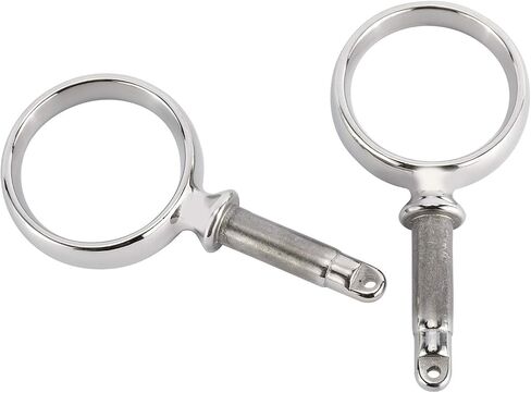 NovelBee 2pcs of 316 Stainless Steel Round Boat Oarlock Socket Side Mount Rowlock Paddle Brackets (Horn I.D:2") in Saudi Arabia