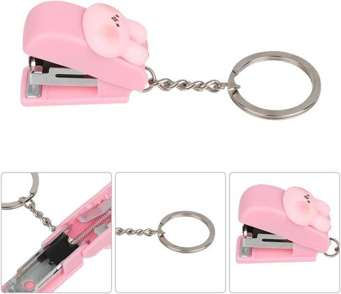 Mini Stapler Set, 5 Pcs Cute Stapler Key Chain with 5 Pcs Staples, Portable Mini Stapler for Office in Saudi Arabia