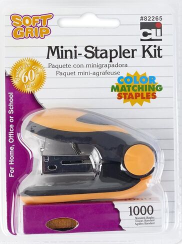 Charles Leonard Mini Stapler Kit with 1000 Color Staples, Assorted Transparent Colors (10 Each: Pink, Purple and Teal), 30 Count (Pack of 1) (82000-CU) in Saudi Arabia