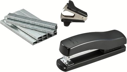 Bostitch Half-Strip Desktop Stapler Kit with Staple Remover and Staples, Black (606-BLK-PP) in Saudi Arabia