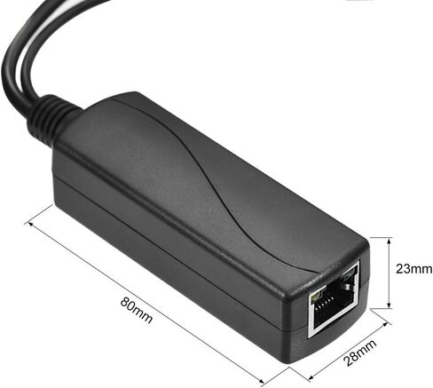محول طاقة عبر إيثرنت من uxcell PoE 48 فولت إلى 12 فولت 2.2 أمبير لكاميرا المراقبة مع سلك 145 مم قطعتين in Saudi Arabia