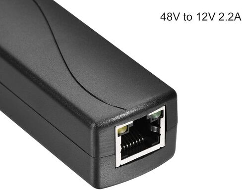 محول طاقة عبر إيثرنت من uxcell PoE 48 فولت إلى 12 فولت 2.2 أمبير لكاميرا المراقبة مع سلك 145 مم قطعتين in Saudi Arabia