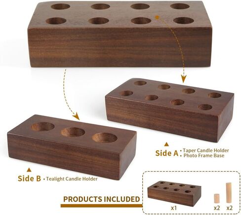 Blue Wooden Votive Candle Holders Tealight Candle Holder-Resin and Floating Wood 3 Votive Candle Holder Log,Decorative Tea Light Holder for Wedding Party Dinner Yoga Meditation Birthday Gift in Saudi Arabia