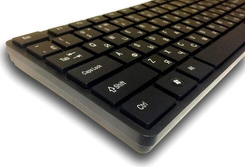 USB Keyboard with Russian English (Cyrillic) Letters/Characters- Full Size Slim Desktop Design in Saudi Arabia