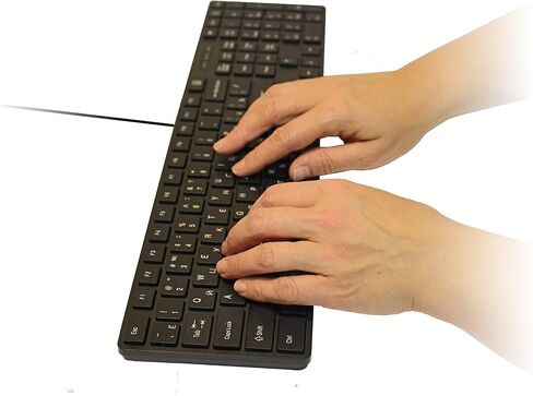 USB Keyboard with Russian English (Cyrillic) Letters/Characters- Full Size Slim Desktop Design in Saudi Arabia