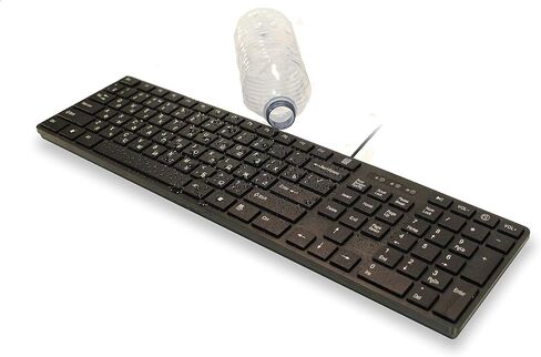 USB Keyboard with Russian English (Cyrillic) Letters/Characters- Full Size Slim Desktop Design in Saudi Arabia
