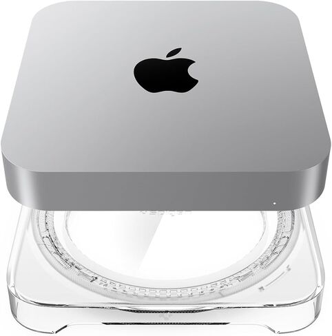 Spigen LD203 مصمم لجهاز Mac Mini 2010-2023، M، M2، M2 Pro حامل سطح المكتب مع فلتر هواء مدمج - شفاف كريستالي in Saudi Arabia