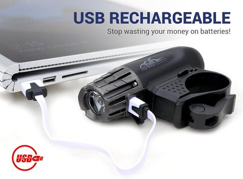 Rechargeable Bike Light - High Intensity Bicycle Light, Ideal for Night Riding, Bike Flashlight & Headlight, Ultra-Bright Bike Lights for Enhanced Safety and Visibility in Saudi Arabia