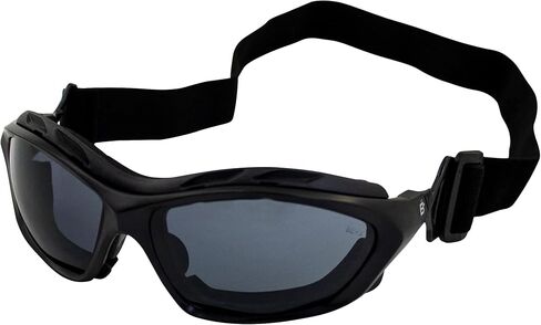 Birdz Eyewear Canopy Padded Motorcycle Sunglasses Riding Safety Glasses ANSI Z87.1 Convertible to Goggles Black Frame in Saudi Arabia
