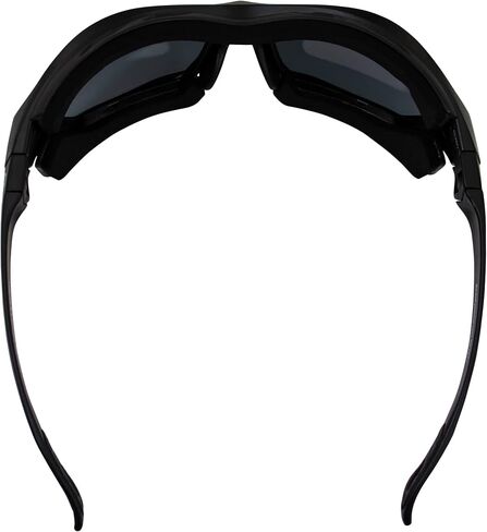 Birdz Eyewear Canopy Padded Motorcycle Sunglasses Riding Safety Glasses ANSI Z87.1 Convertible to Goggles Black Frame in Saudi Arabia