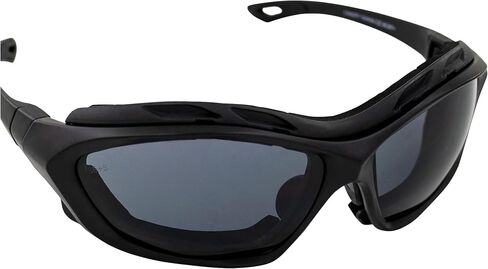 Birdz Eyewear Canopy Padded Motorcycle Sunglasses Riding Safety Glasses ANSI Z87.1 Convertible to Goggles Black Frame in Saudi Arabia