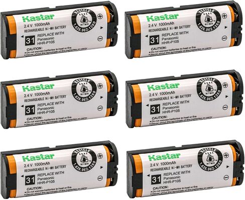 Kastar 1-Pack 2.4V 1000mAh Ni-MH Rechargeable Battery Replacement for Panasonic HHR-P105 HHR-P105A Type 31 91AAALH2BXZ Battery and Panasonic Home Handset Cordless Phone in Saudi Arabia