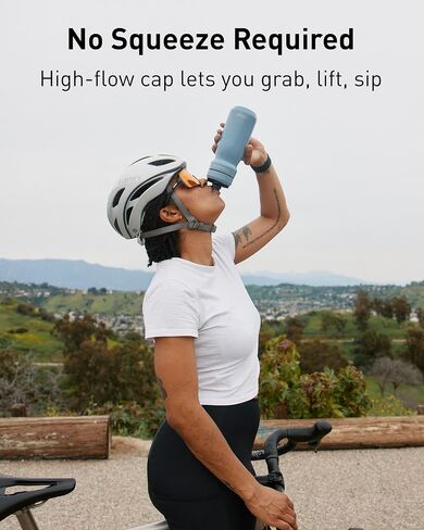 زجاجة مياه للدراجة من الفولاذ المقاوم للصدأ معزولة من CamelBak - لركوب الدراجات واللياقة البدنية والرياضة - تناسب معظم أقفاص الدراجات، 22oz - أسود in Saudi Arabia