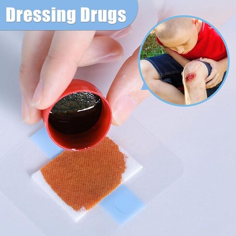 وسادات ضمادات الجزيرة اللاصقة، غطاء الجرح حاجز ماص، ضمادة شفافة مقاومة للماء - 10 قطع - 6 * 7 سم in Kuwait