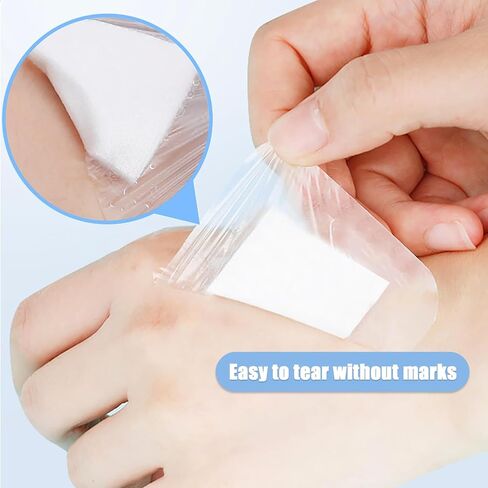 وسادات ضمادات جزيرة لاصقة للقسم، حاجز غطاء الجرح، رقعة ماصة، ضمادة شفافة مقاومة للماء - 10 قطع - 9 * 9 سم in Kuwait
