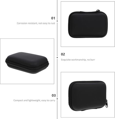 حقيبة محرك صغيرة مقاومة للصدمات، تخزين إلكترونيات السفر، منظم سماعات أذن فلاش، بيانات سوداء لحمل الحقيبة، سلك X صغير، ملحقات USB للهاتف، كابل، حافظة صلبة، شاحن in Kuwait