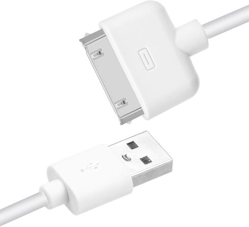4S كابل شحن USB كبل مزامنة 30 دبوس سلك شاحن آيفون 4 4S 3G 3GS iPad 1 2 3 iPod Touch Nano 3.3 قدم أبيض in Kuwait