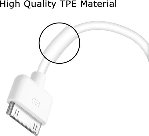 4S كابل شحن USB كبل مزامنة 30 دبوس سلك شاحن آيفون 4 4S 3G 3GS iPad 1 2 3 iPod Touch Nano 3.3 قدم أبيض in Kuwait
