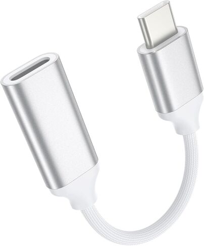 Lightning to USB C Adapter Cable, 1 Pack Lightning Female to Type C Male Adapter for iPhone 15 Series/iPad/Google and More Type C Devices, Support Transfer Data and PD Fast Charge, Not OTG in Kuwait