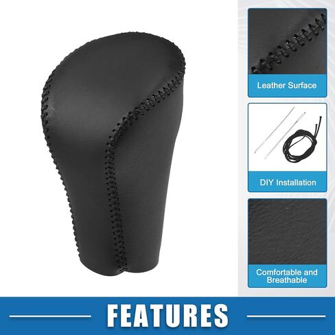 Gear Shift Lever Cover Automotive Interior Gear Shift Knob Trim for Honda Accord 8 2008-2012 Black in Saudi Arabia