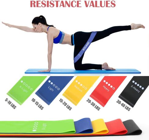 Resistance Exercise Bands Set for Women Butt and Legs, Fitness Resistance Bands for Home, Booty Bands, Workout Bands for Strength Training, Pilates, Yoga, Recovery Bands for Physical Therapy in Saudi Arabia
