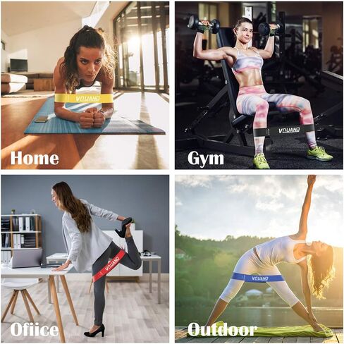 Resistance Exercise Bands Set for Women Butt and Legs, Fitness Resistance Bands for Home, Booty Bands, Workout Bands for Strength Training, Pilates, Yoga, Recovery Bands for Physical Therapy in Saudi Arabia