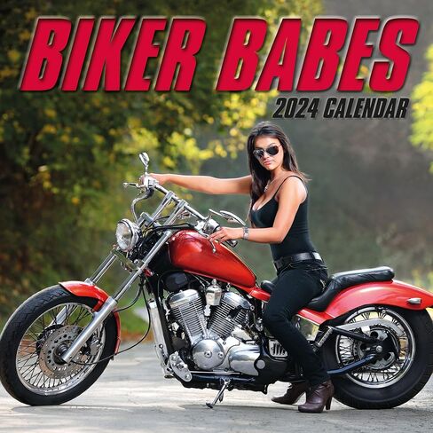 تقويم حائط مربع 2024 - Biker Babes مقاس 12 × 12 بوصة عرض شهري، 16 شهرًا، موضوع فني، يتضمن 180 ملصقًا للتذكير in Saudi Arabia