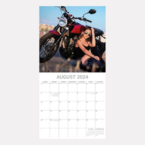 تقويم حائط مربع 2024 - Biker Babes مقاس 12 × 12 بوصة عرض شهري، 16 شهرًا، موضوع فني، يتضمن 180 ملصقًا للتذكير in Saudi Arabia
