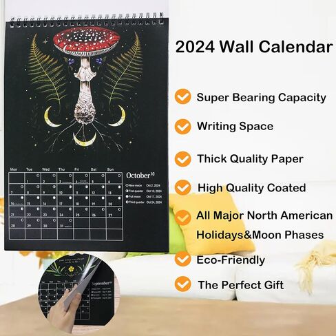 تقويم الغابة المظلمة 2024-2025، يوليو 2024 - يونيو 2025، يتضمن 12 رسمًا توضيحيًا أصليًا، 2024 تقويم قمري ملون لجدار الماء للمنزل والمكتب، 11.4 بوصة × 8.2 بوصة in Saudi Arabia
