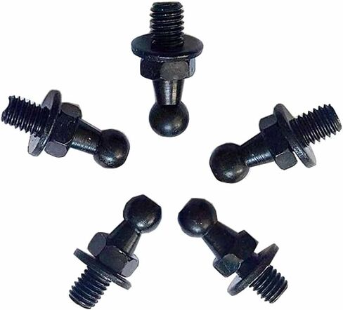 10mm Ball Studs, M8 Ball Screws 8MM Female Thread x 1/2" Long Shank for Gas Struts Lift Support Strut Fitting with Hardware, Pack of 4 (Black) in Saudi Arabia