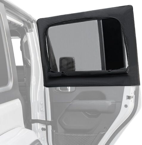 JOYTUTUS Front Wrangler Side Window Sun Shade Camping Window Insect Screen Compatible with Wrangler JK JL Gladiator JT 2007-2024, Car Window Covers for Privacy Blackout 2 Pcs in Saudi Arabia
